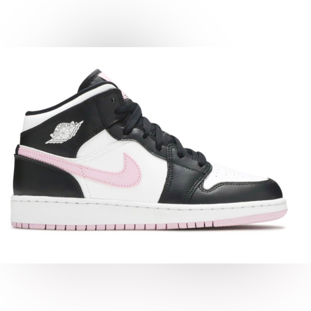 AIR JORDAN 1 MID GS 'WHITE LIGHT ARCTIC PINK'